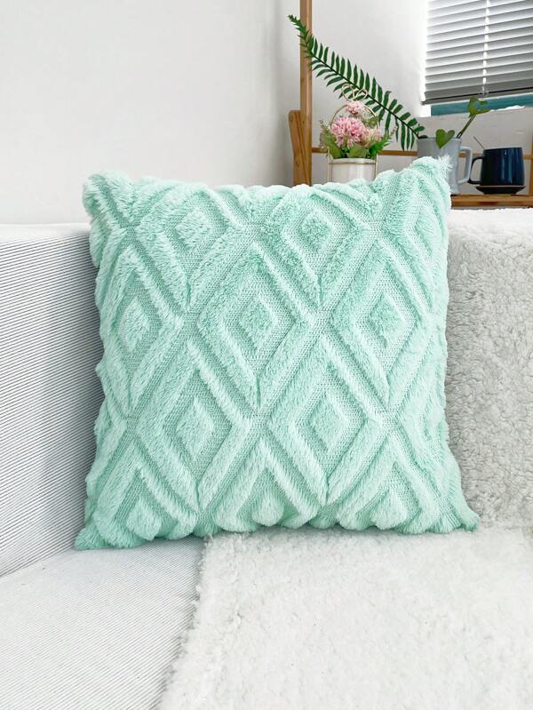 Geometric Pattern Cushion Cover Without Filler, Tufted Throw Pillow Case, Pillow Insert Not Include, For Sofa, Home Decor