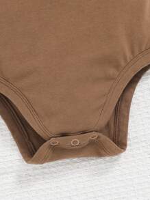 SHEIN Body tricot cu nervuri, 3 buc pentru bebelusi