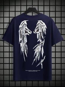 Manfinity LEGND Áo thun nam Đồ họa Slogan Giải trí - Màu xanh hải quân - Xem 4