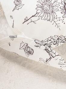 男嬰印花吊帶連體衣 - 白色 - 查看 3