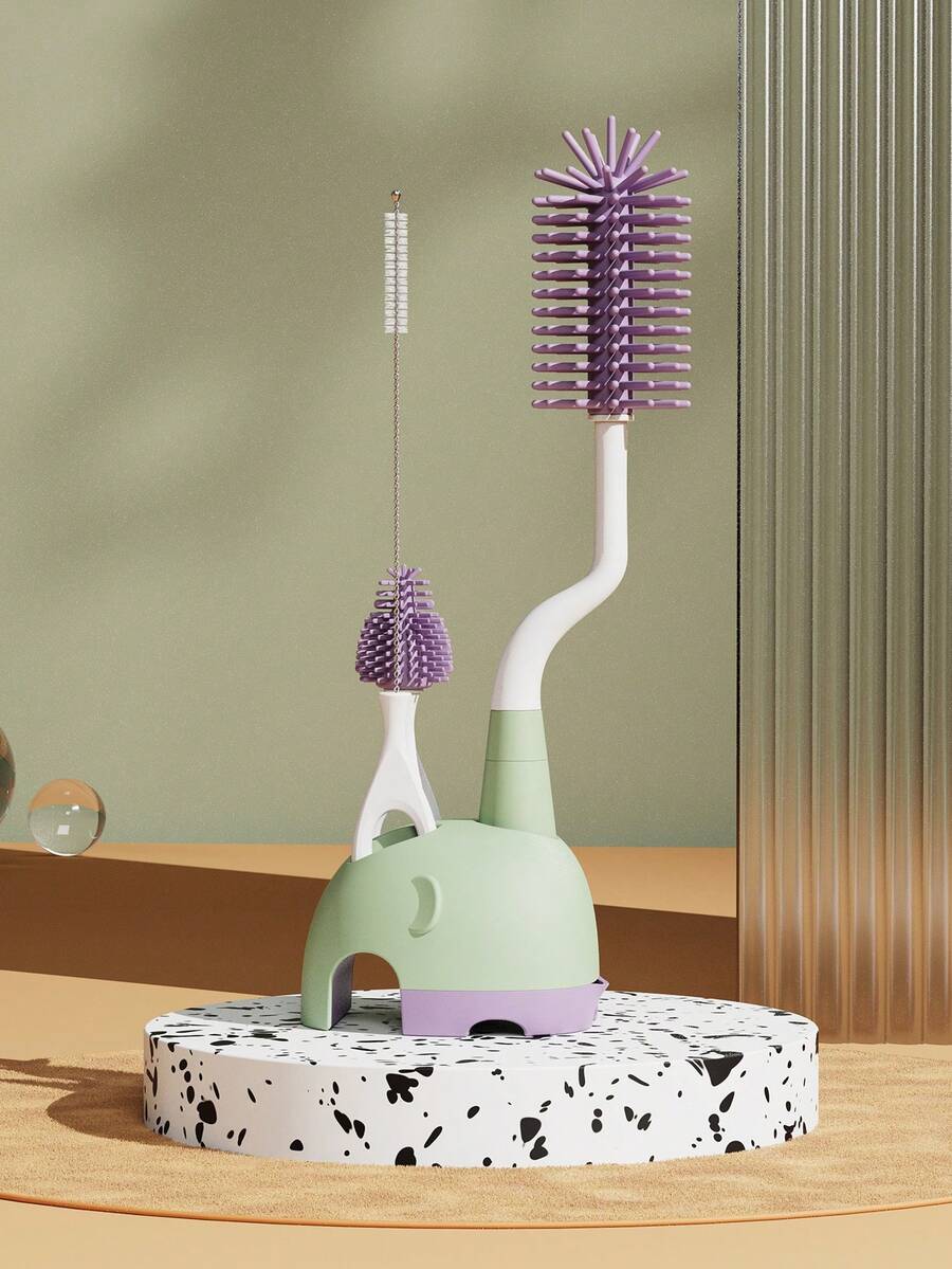 4入組矽膠嬰兒洗瓶刷套裝