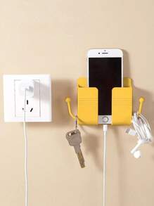 Punch Free Wall Mounted Phone Holder - Yellow - View 1