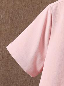 SHEIN Tween Boy Letter Graphic Shirt & Shorts Set - Multicolor - View 4