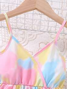 小女童紮染吊帶洋裝 - 彩色 - 查看 3
