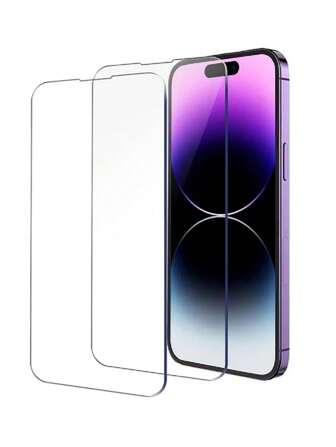 2 件屏幕保护钢化膜适用于 iPhone 16/16 Plus/16 Pro/16 Pro Max/15/15Plus/15Pro/15Promax