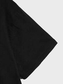 男士建築物圖案T恤 - 黑色 - 查看 3