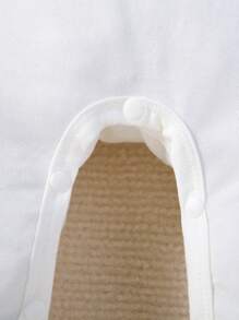 Baby Girl Heart & Figure Graphic Footed Jumpsuit - White - View 4