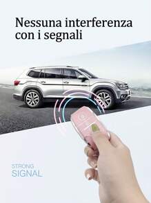 1 set Funda de llave de coche & conejo colgante & Llavero compatible con KIA - Rosa - Ver 7