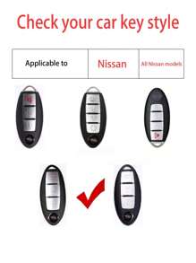 bộ Vỏ chìa khóa ô tô & Móc khóa tương thích với Nissan - Nhiều màu - Xem 4