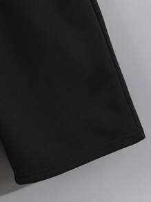 SHEIN Tween Boy Patched Detail Track Shorts