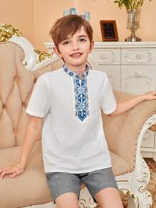 SHEIN Bộ hai mảnh Trai Túi Nút phía trước Bộ lạc Giải trí - Nhiều màu - Xem 4