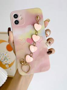 Vỏ điện thoại hình trái tim có dây đeo tay - Nhiều màu - Xem 2