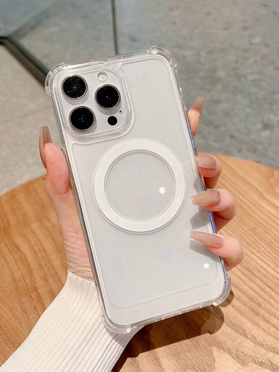 苹果二合一防摔无线充电磁吸太空主题手机壳，兼容 MagSafe 充电器，兼容 iPhone 15、iPhone 15 Pro、iPhone 15 Pro Max、iPhone 16、iPhone 16 Pro、iPhone 16 Plus、iPhone 16 Pro Max - 無色 - 查看 1