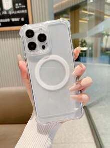 苹果二合一防摔无线充电磁吸太空主题手机壳，兼容 MagSafe 充电器，兼容 iPhone 15、iPhone 15 Pro、iPhone 15 Pro Max、iPhone 16、iPhone 16 Pro、iPhone 16 Plus、iPhone 16 Pro Max - 無色 - 查看 4