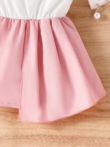 嬰兒雙排釦襯衫和吊帶連衣裙套裝 - 彩色 - 查看 5