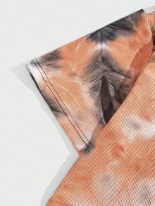 ROMWE MEN Street Life Guys Tie Dye Tee - Multicolor - View 4