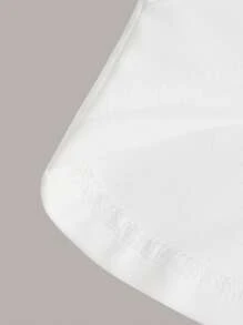 Sparklyn Tween Girl Solid Color Drop Shoulder Long Sleeve Casual Hooded Short Sweatshirt - White - View 4