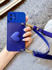 Multi-Purpose Smartphone Case With Shoulder Strap, Card Slot, Coin Pocket, And Compatible With Iphone 15pro Max, Compatible With Xiaomi, Compatible With Huawei, Compatible With Samsung Phone Models,International Version, Not The Domestic Version - Blue - View 6