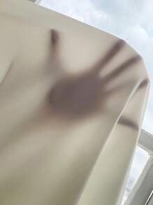 SHEIN LUNE 大碼拼接水溶蕾絲蝙蝠袖襯衫 - 白色 - 查看 6