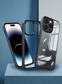 Habyby 黑色透明手机壳 硬质 PC 背面 防震 不变黄 外壳 兼容 11/ 兼容 13/ 兼容 14/ 兼容 15/ 兼容 12 - 黑色 - 查看 2