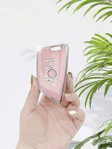 1 Vỏ chìa khóa ô tô chống rơi Tương thích với BMW - Hồng - Xem 1