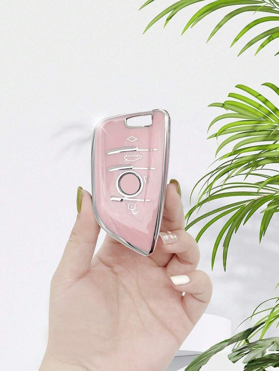 1 Vỏ chìa khóa ô tô chống rơi Tương thích với BMW - Hồng - Xem 1