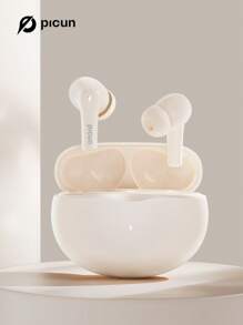 Picun Active Noise Cancellation In-Ear (Insert) Active Noise Cancellation Environmental Noise Cancellation Wireless Earbuds - Khaki - View 2
