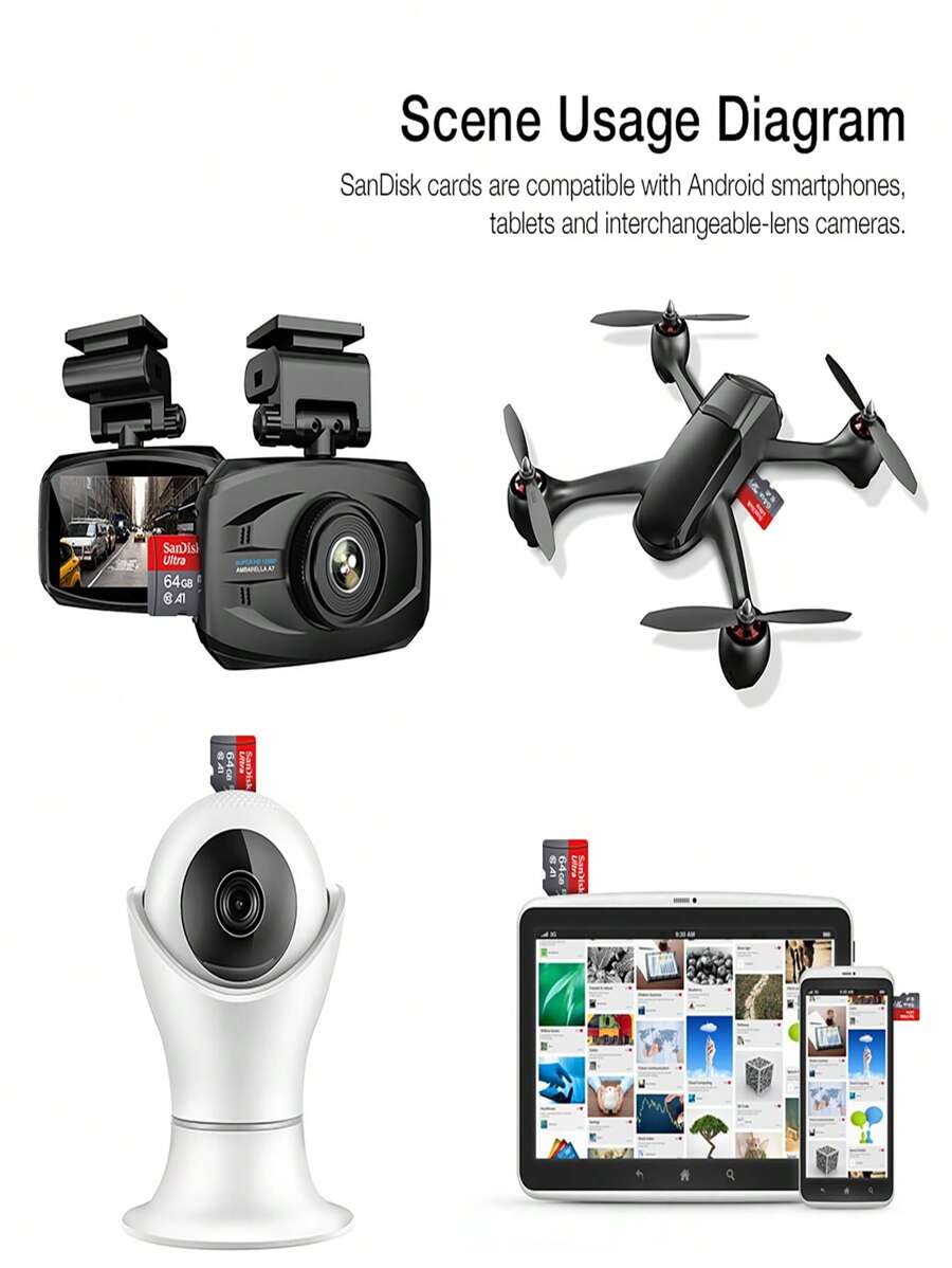 SANDISK サンディスク マイクロ SD カード 32 ギガバイト/64 ギガバイト/128 ギガバイト/256 ギガバイト/512