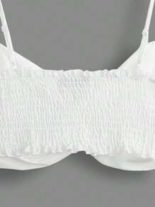 Breezaya Twist Front Shirred Back Cami Top - White - View 3