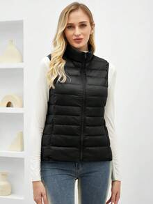 ZIAI ZIAI Women Stand Collar Lightweight Short Down Vest In Multicolor Casual Outdoor Autumn Winter Vest For Women