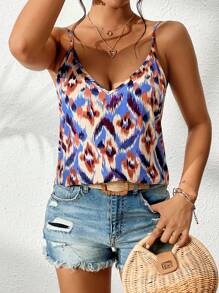SHEIN VCAY Allover Print Cami Top - Multicolor - View 4