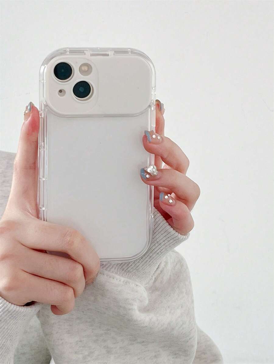 Vỏ điện thoại trơn có gương gập - Trong sáng - Xem 1