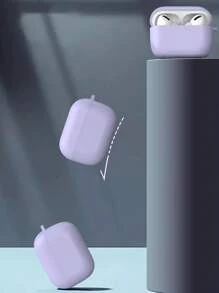 可爱防刮耳机保护套，适用于无线蓝牙耳机，软壳，兼容苹果耳机保护套 Pro 2nd，背面防丢设计保护套，适用于第三代。 - 紫色 - 查看 3