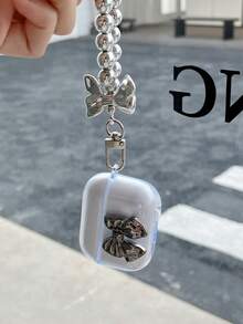 Bow Decor Case Compatible With AirPods - Clear - View 4