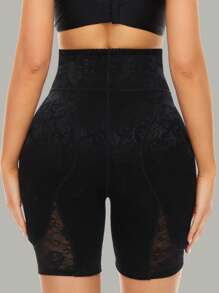 Quần short định hình có ren hoa có thể tháo rời - màu đen - Xem 2