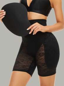 Quần short định hình có ren hoa có thể tháo rời - màu đen - Xem 5