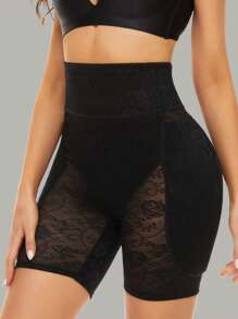 Quần short định hình có ren hoa có thể tháo rời - màu đen - Xem 6