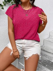 SHEIN LUNE 大碼波點圖案襯衫 - 彩色 - 查看 1