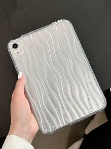 Funda compatible con iPad onda de agua en relieve transparente - Blanco - Ver 1