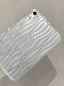 Funda compatible con iPad onda de agua en relieve transparente - Blanco - Ver 3