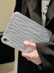 Funda compatible con iPad onda de agua en relieve transparente - Blanco - Ver 5