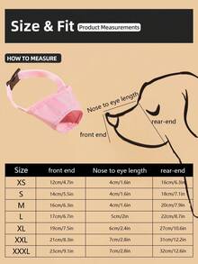 1pc Adjustable Pet Muzzle For Dog For Anti-bite - Black - View 3