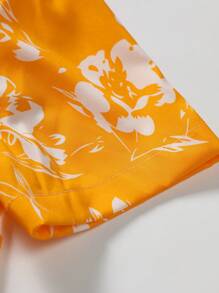 Manfinity RSRT Men 1pc Floral Print Shirt - Yellow - View 5