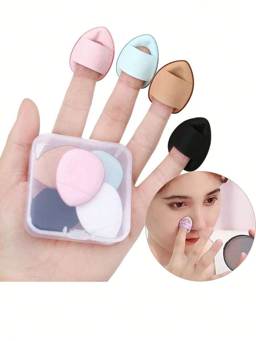 HMQ beauty Box Of 5pcs Mini Air Cushion Powder Puff Thumb Shaped Makeup Sponge For Applying Around Nose & Eye Area Ladies' Makeup Tool,Makeup,Cheap,Room Decor,Vanity,Travel,Bedroom,Makeup Accessories,Puff,Makeup Blender,Powder Puff,Makeup Sponge,Cheap,Stocking Stuffers,Makeup,Makeup Tools,Cheap Stuff,Gifts,Gifts For Women,Christmas Gifts,Giveaways,Travel,Cheap Stuff,Travel Essential