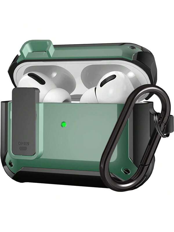 Colorblock Case With Secure Lock Compatible With AirPods SHEIN