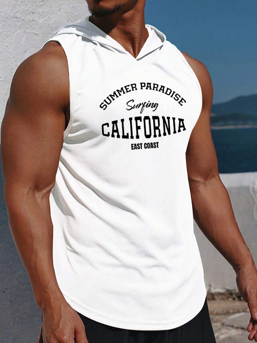 GymBeat Áo tập thể dục có mũ trùm đầu hình chữ cái cho nam - trắng - Xem 1