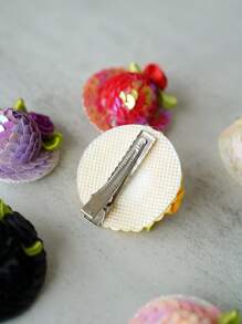 8pcs Random Flower Decor Pet Hair Clip For Dog And Cat For Decoration - Multicolor - View 2