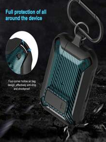 Hộp đựng Colorblock có khóa an toàn Tương thích với AirPods - màu xanh lá - Xem 4