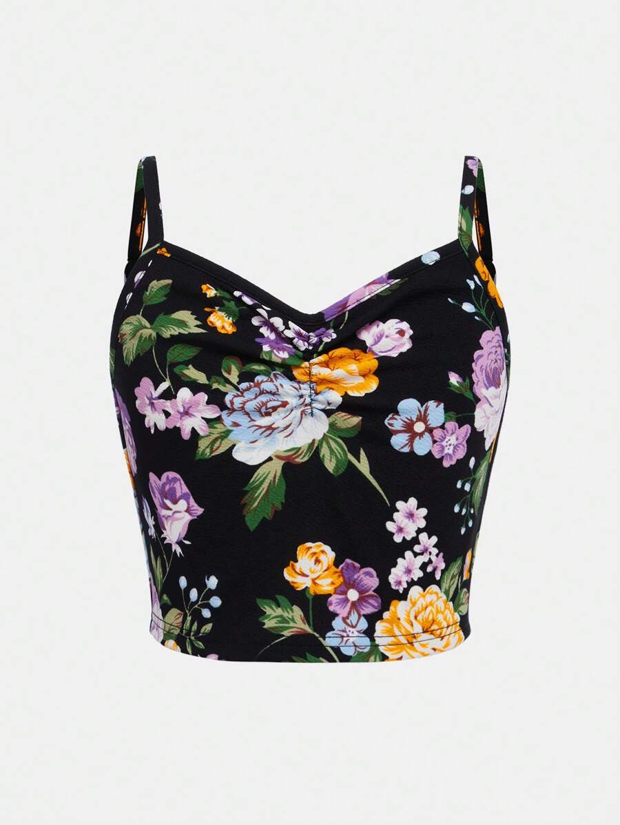 SHEIN 女大童印花吊帶上衣 - 彩色 - 查看 1