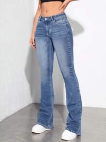 Jeanoix Women Jeans  Thickened Denim - Light Wash - View 3